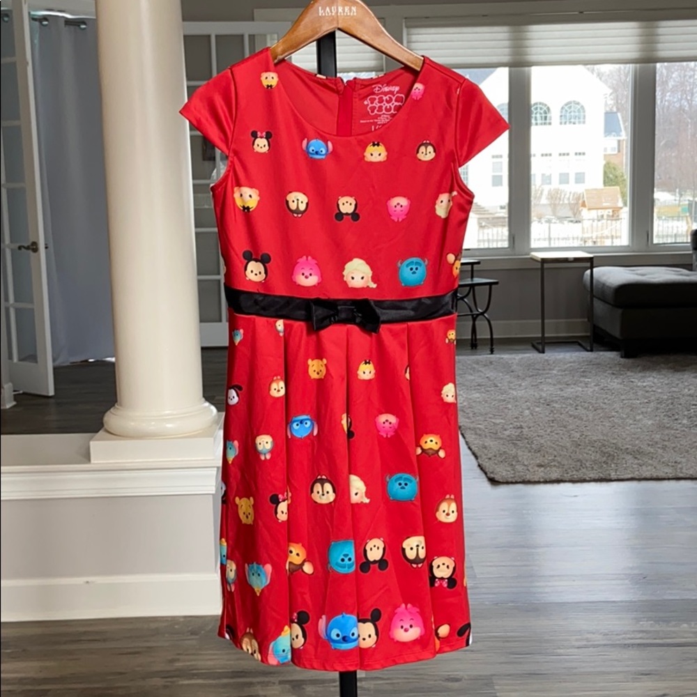 Disney Tsum Tsum Red Dress Girls Size 10-12
